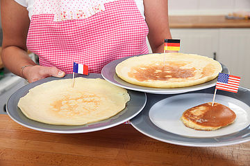 Pfannkuchen, Crêpe und Pancake
