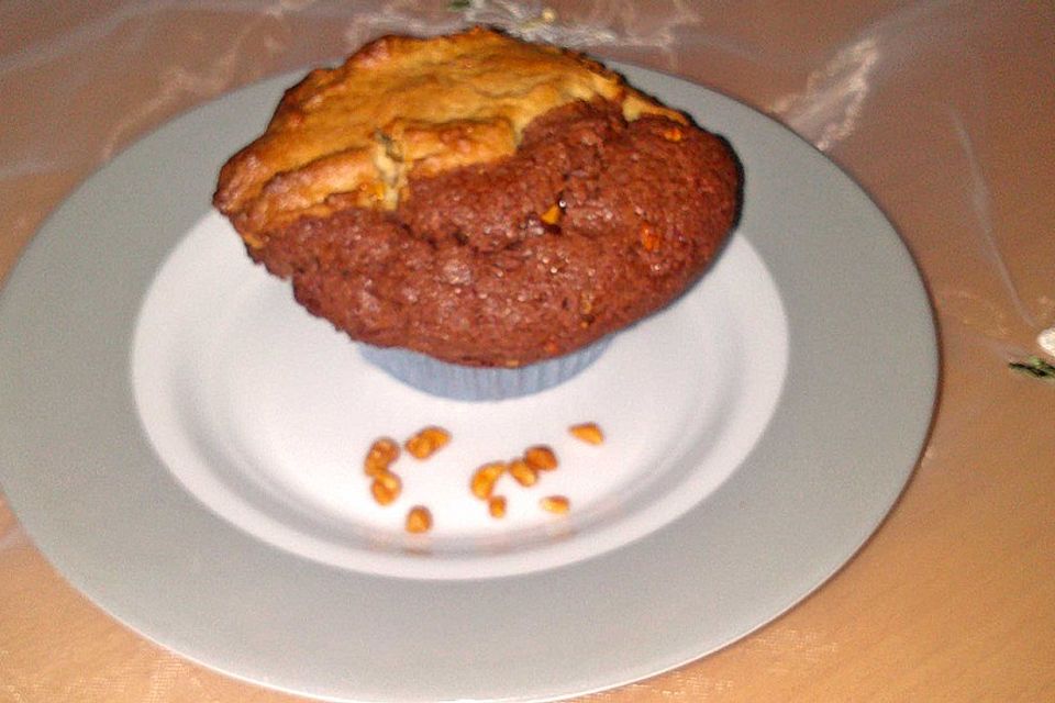 Erdnussbutter-Nutella-Muffins