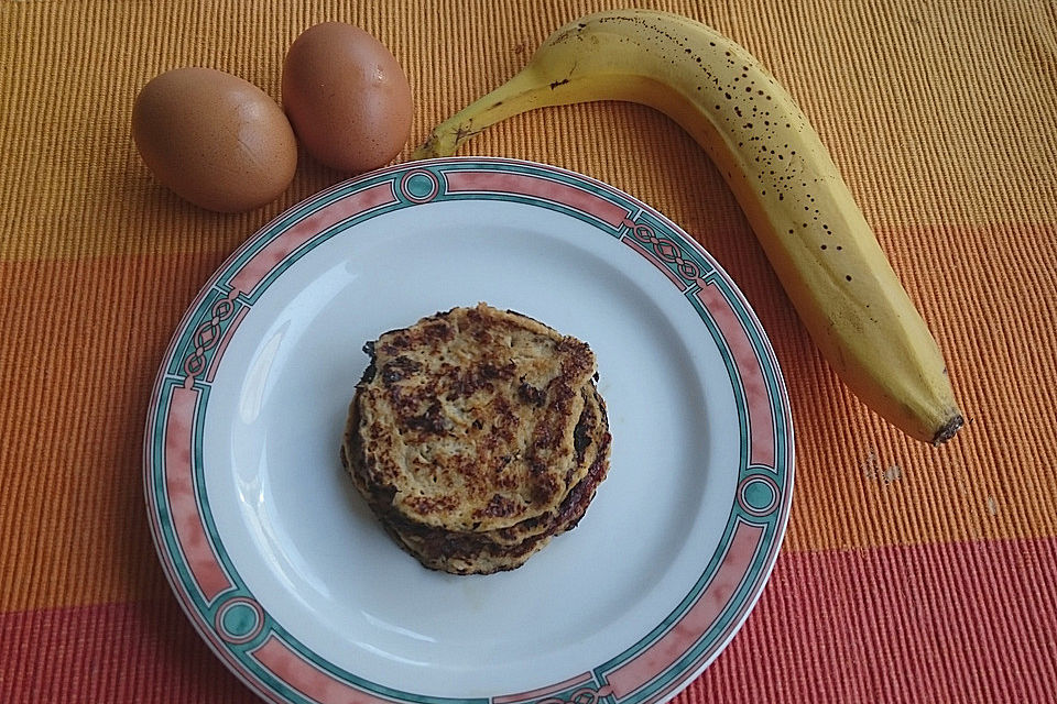 Bananen-Ei Pancakes aus 2 Zutaten