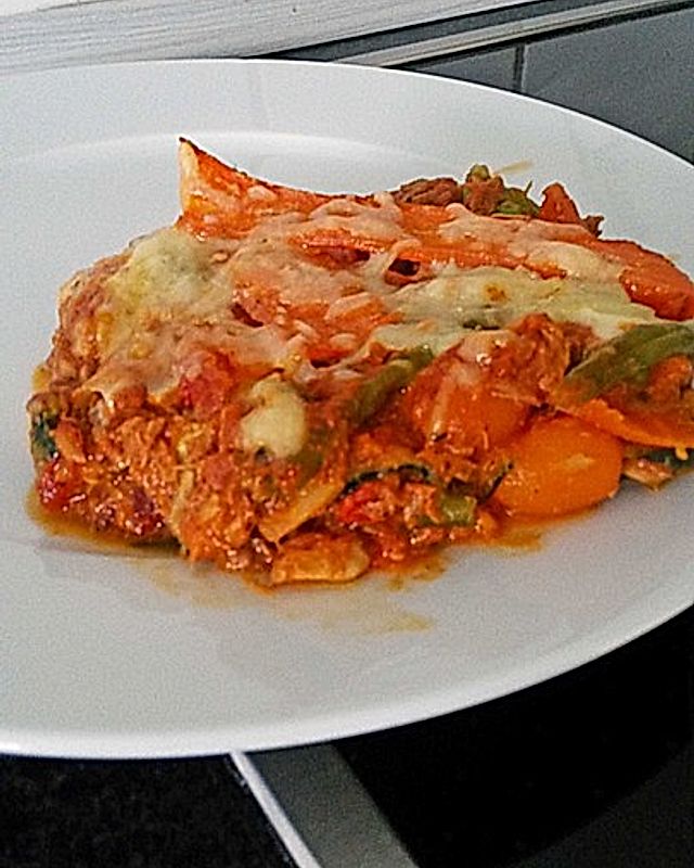 Zucchini-Lasagne mit Fisch