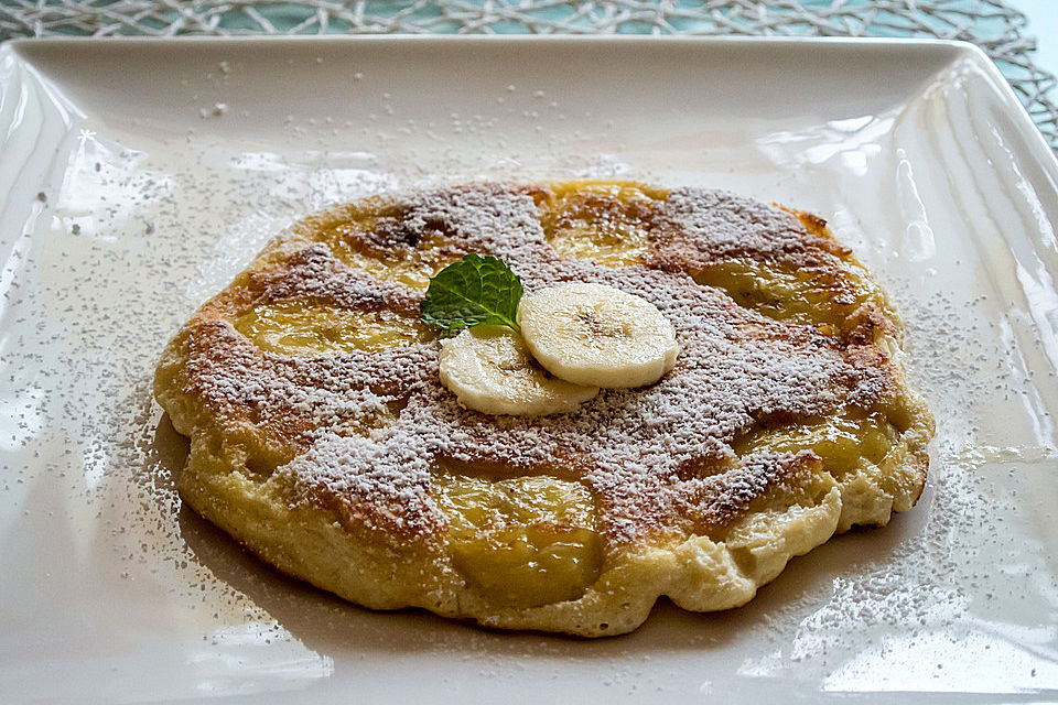 Gesunde und zuckerarme Bananen-Pfannkuchen