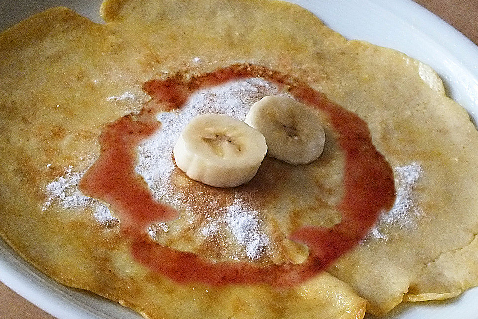 Gesunde und zuckerarme Bananen-Pfannkuchen