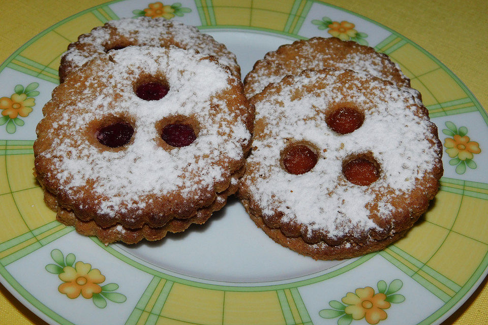 Linzeraugen mit Vollkornmehl