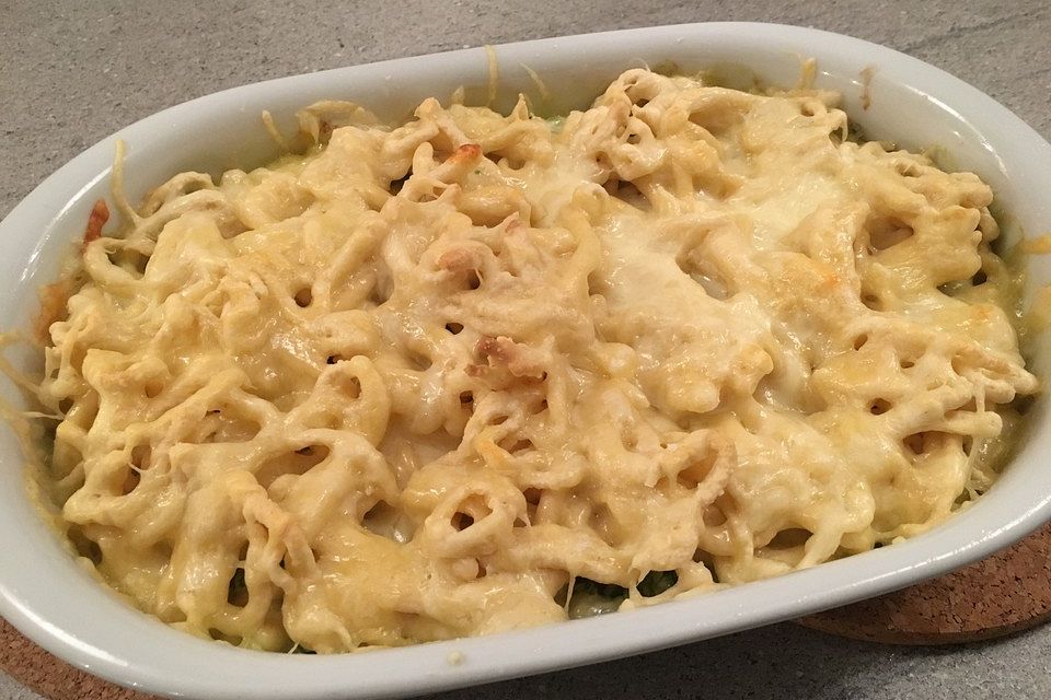 Käsespätzle mit Blattspinat