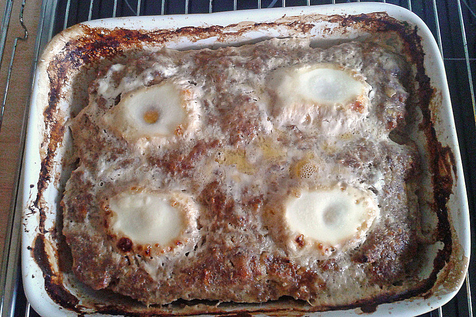 Falscher Hase mal anders - Spiegelei-Hackbraten