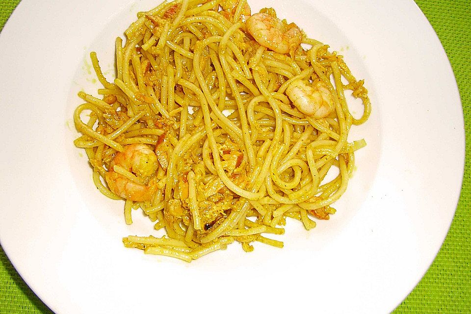 Curryspaghettipfanne