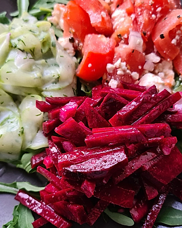 Rote Bete Salat mit Himbeervinaigrette