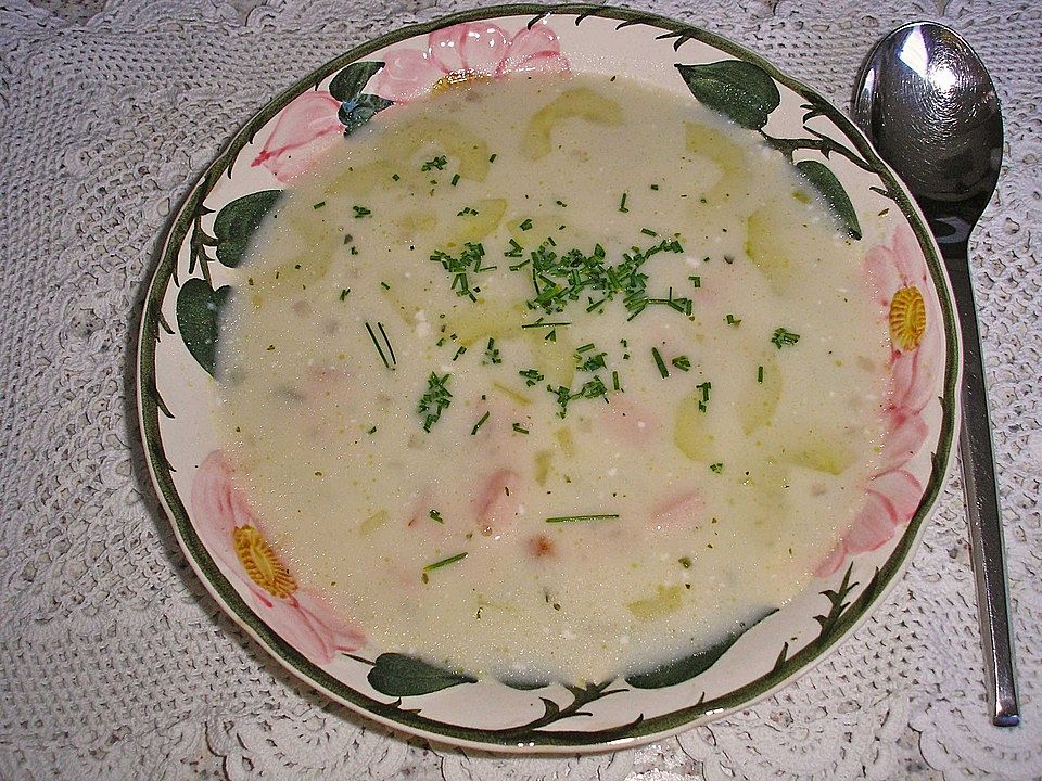 Kartoffelsuppe mit geräucherter Putenbrust von malknecht| Chefkoch