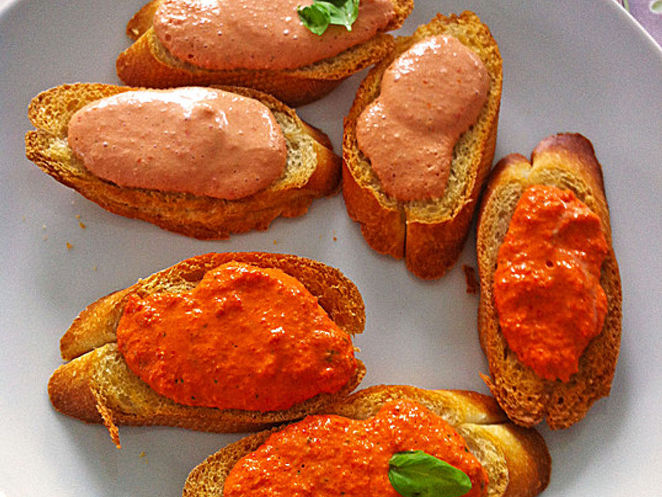 Bruschetta mit Paprika- und Tomaten-Paste von diesylvia| Chefkoch