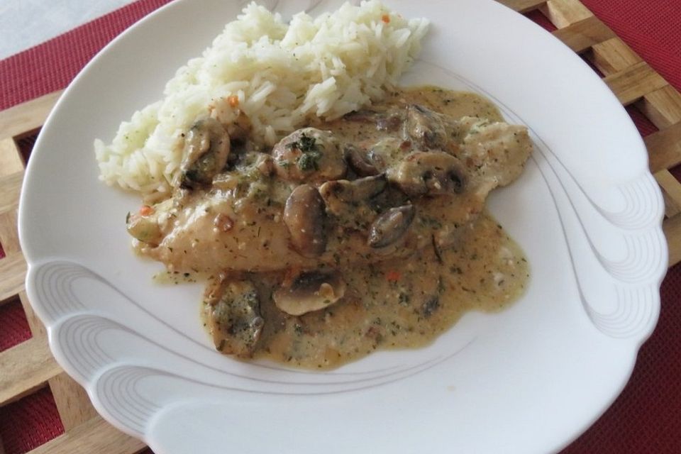 Rotbarsch mit Champignons und Kräutern à la Gabi