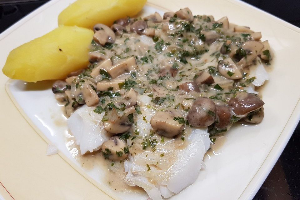 Rotbarsch mit Champignons und Kräutern à la Gabi