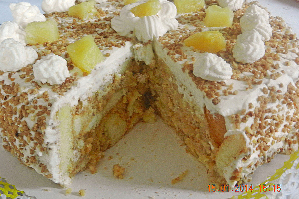 Ananas-Mandel-Torte