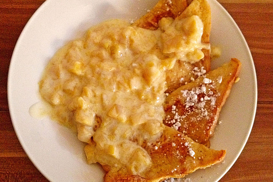 Frenchtoast mit Zimt und Mango-Zitronen-Joghurt