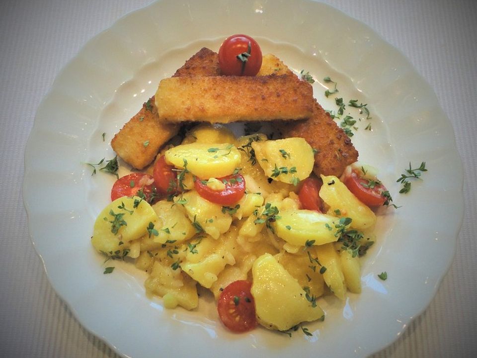 Fischstäbchen mit Kartoffelsalat| Chefkoch