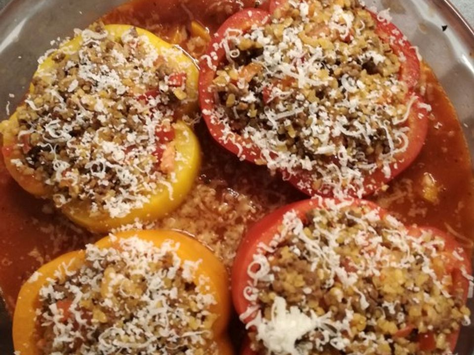 Gefüllte Paprika mit Bulgur und Hackfleisch von Savoirvivre| Chefkoch