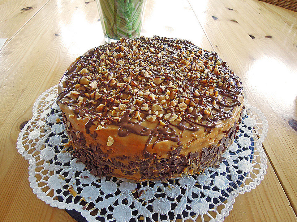 Erdnuss-Karamell-Torte von schokoluder| Chefkoch