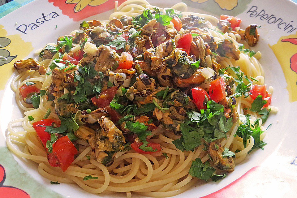 Spaghetti mit Limfjord-Muscheln à la Heike