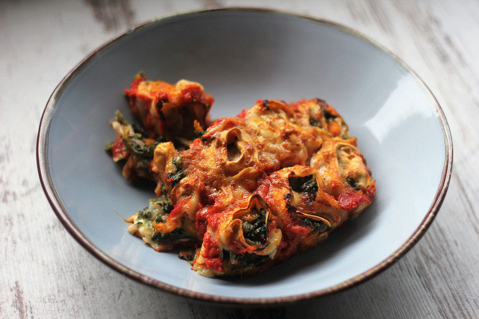 Vegetarische Nudelschnecken