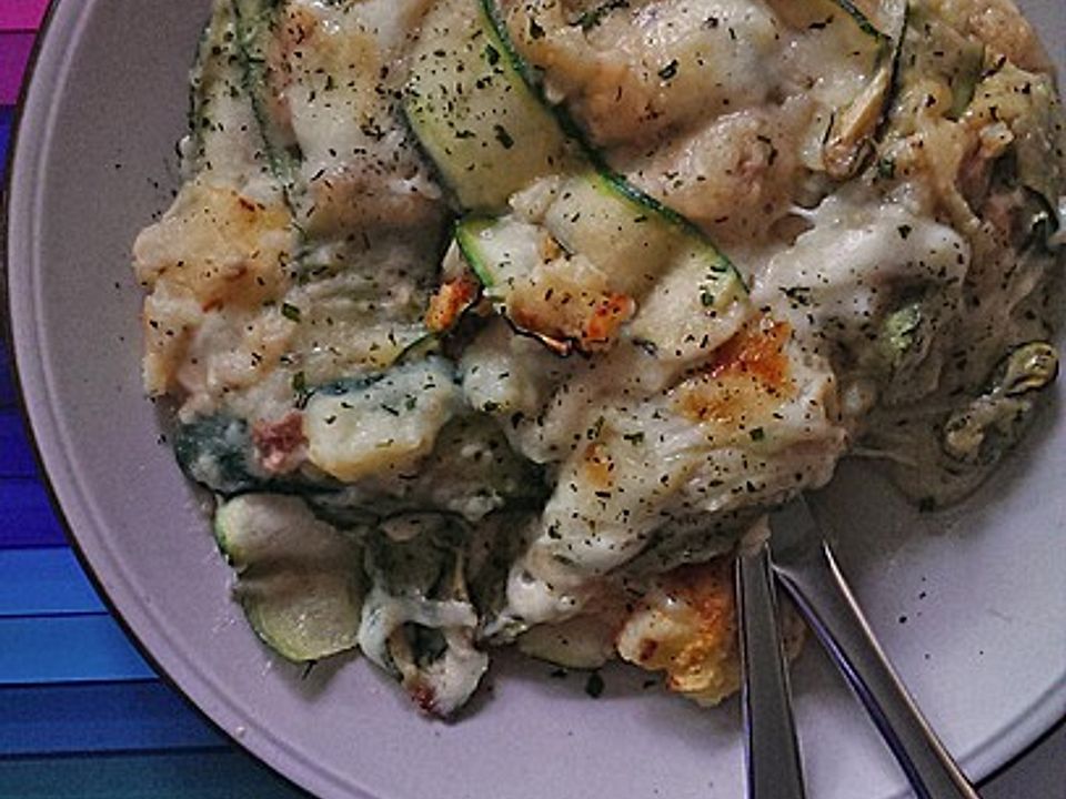 Kartoffelbrei-Mozzarella-Zucchini Auflauf von ElenaMerle| Chefkoch