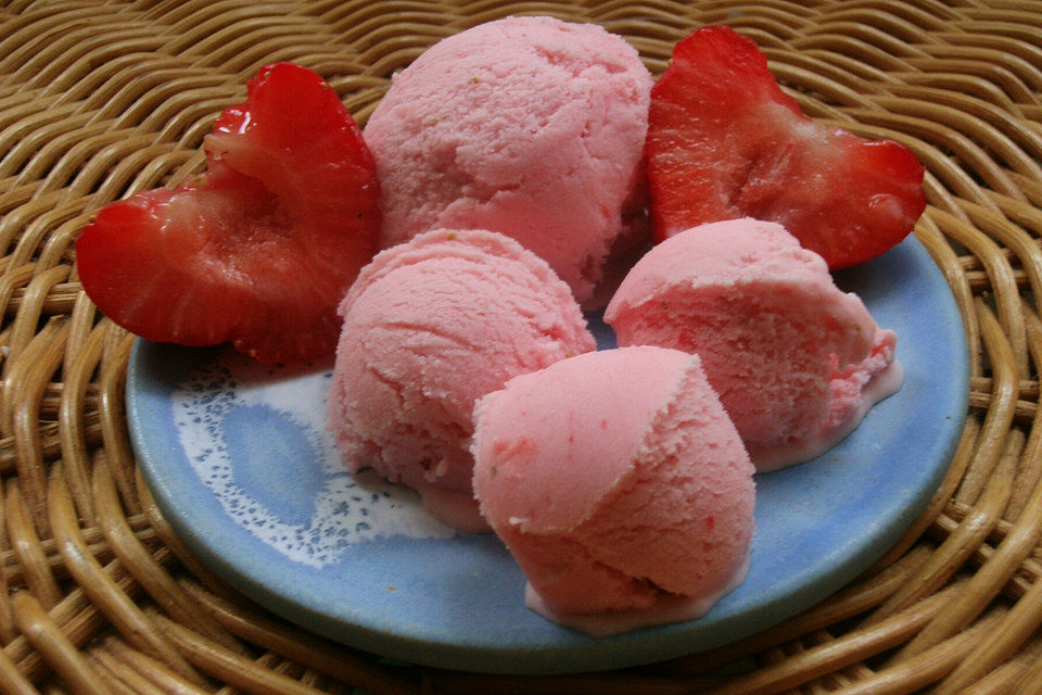 kuechlis Erdbeereis für die Eismaschine