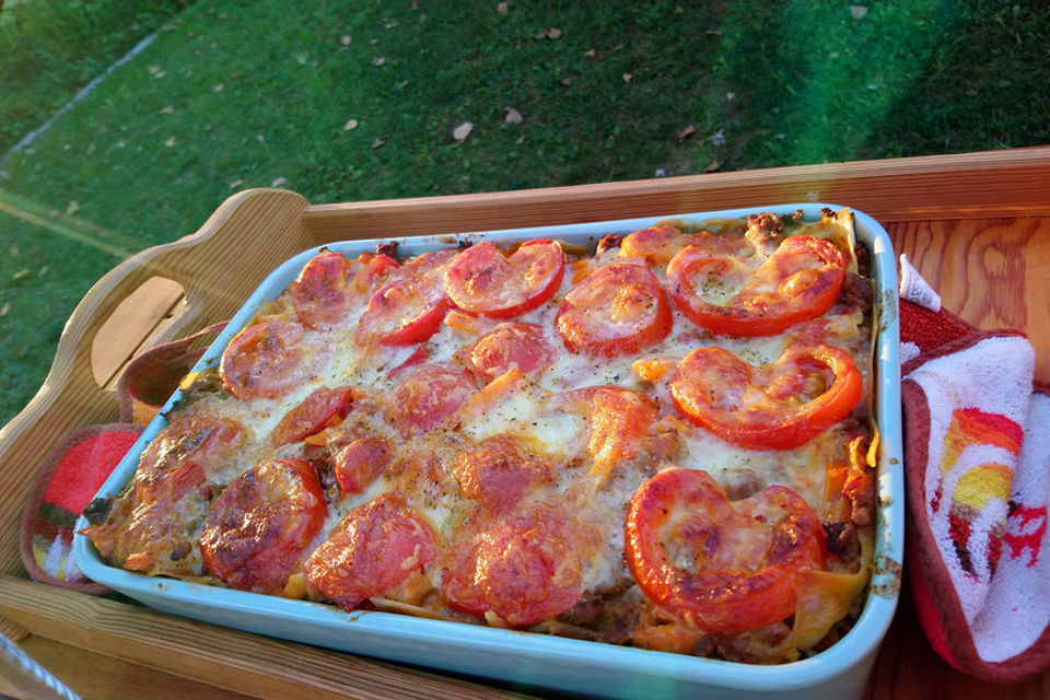 Hackfleisch-Zucchini-Lasagne