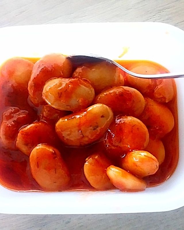 Dicke Bohnen-Gemüse mit Tomaten