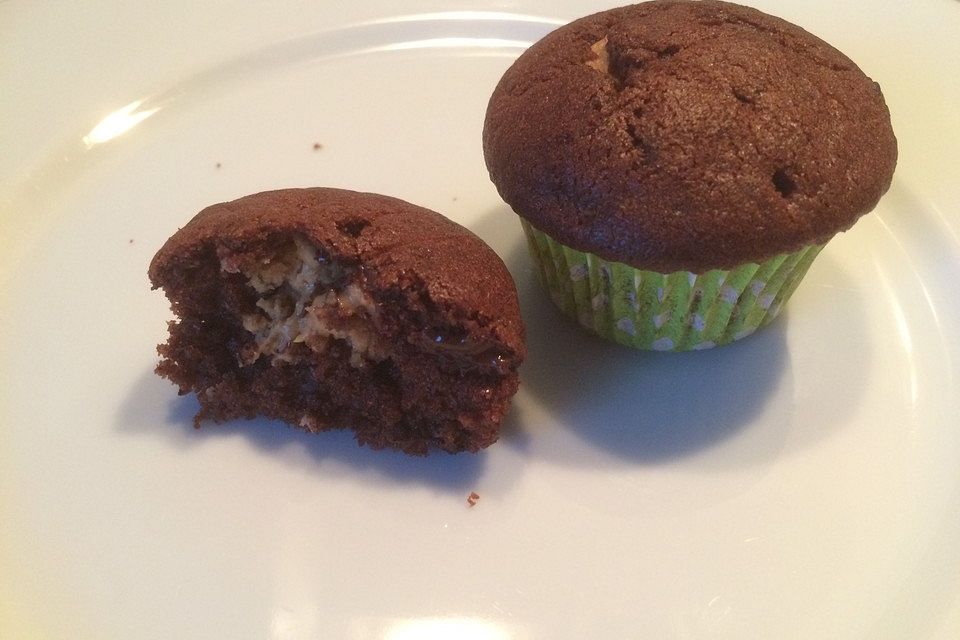 Erdnussbutter Brownie Muffin