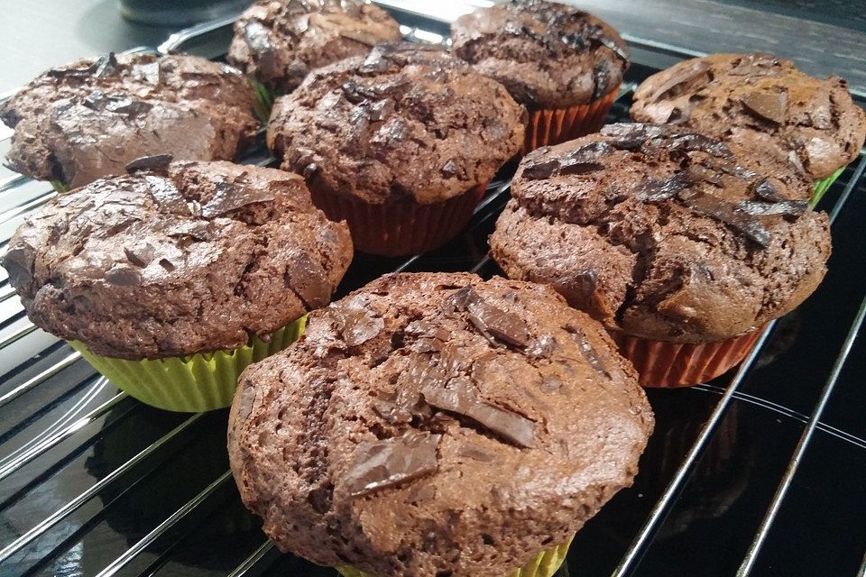 Erdnussbutter Brownie Muffin