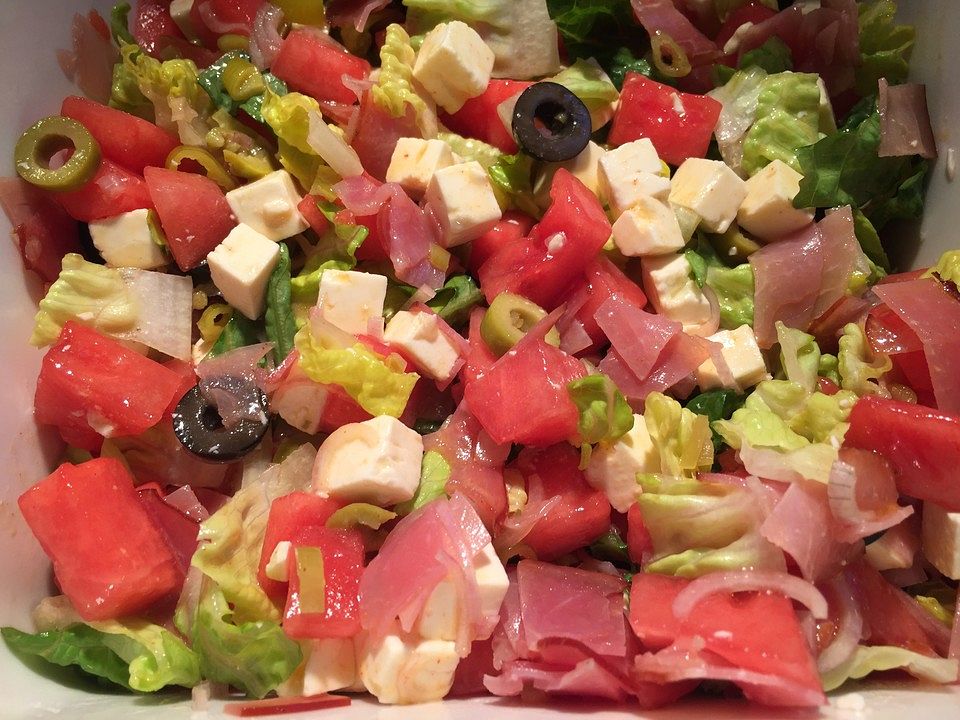 Melone-Schafskäse-Salat von Mullemausi| Chefkoch