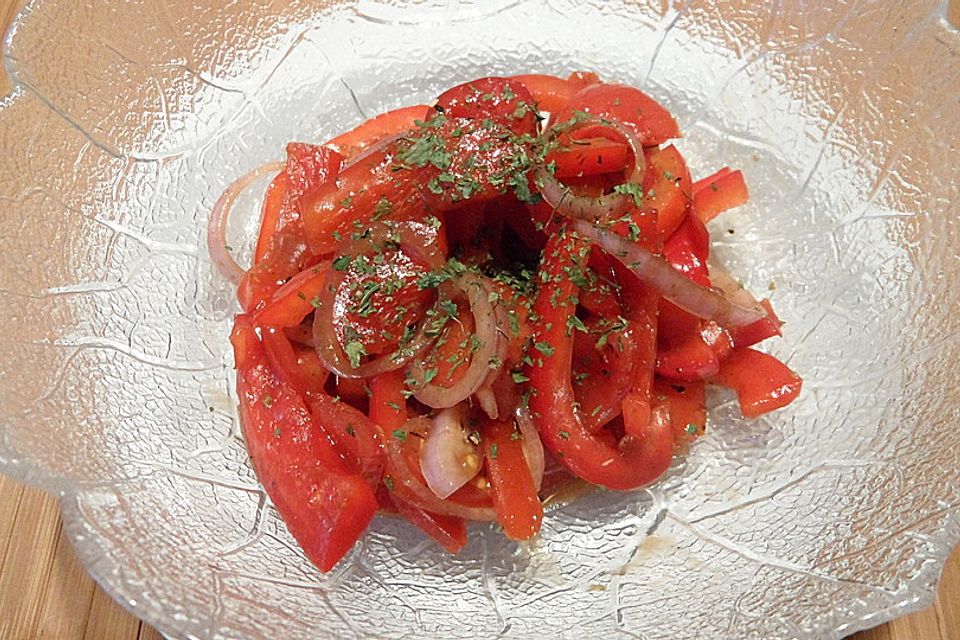 Paprika-Tomatensalat