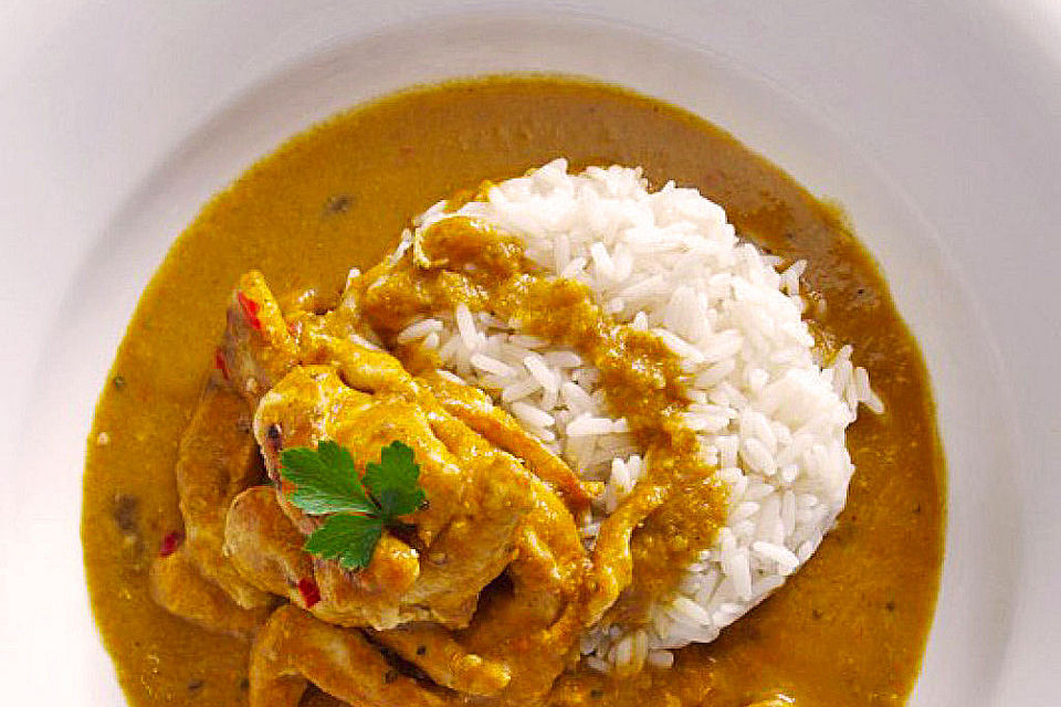 Hähnchencurry mit Reis