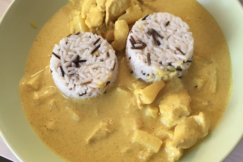 Hähnchencurry mit Reis