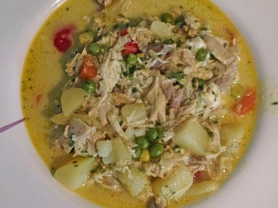 Hühnersuppe mit Gemüse und Schmelzkäse von easy-isi30| Chefkoch