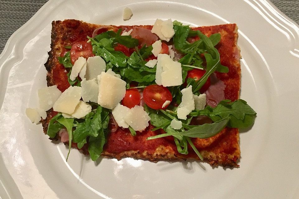 Rucola-Parma-Blumenkohl-Pizza