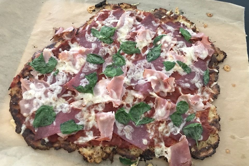 Rucola-Parma-Blumenkohl-Pizza