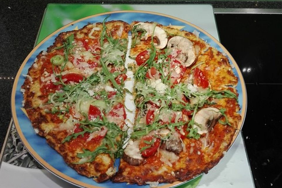 Rucola-Parma-Blumenkohl-Pizza