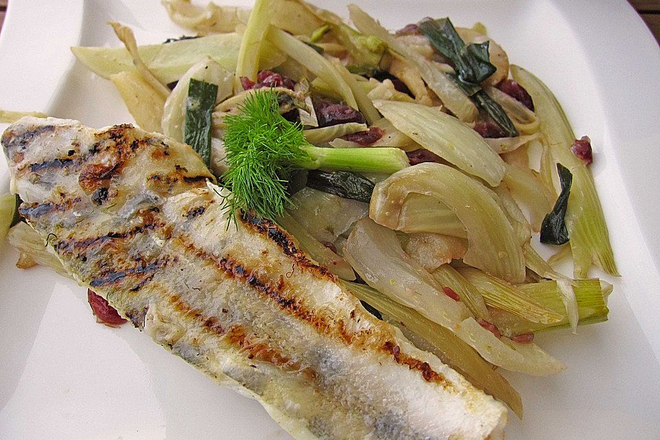 Zander auf Fenchel-Birnen-Gemüse