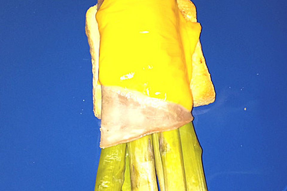 Spargel-Schinken-Toast überbacken