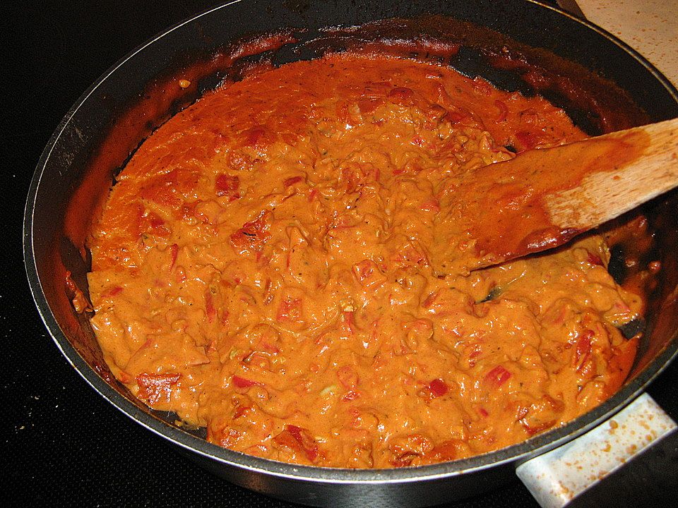 Nudelsauce mit Mett, Tomaten und Kochschinken von stegew| Chefkoch