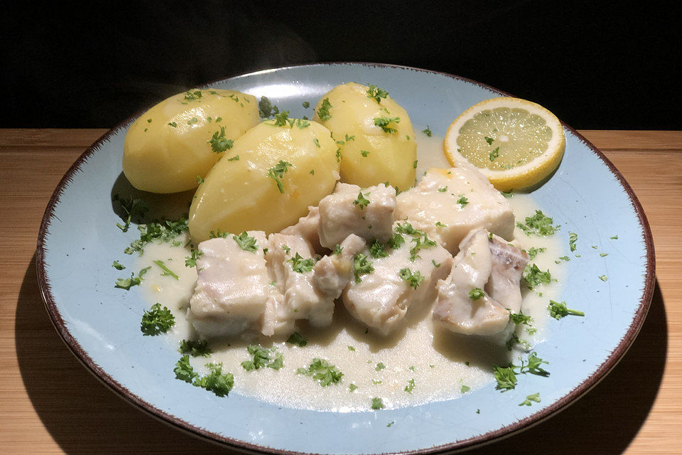 Fischfilet in Senf - Sahne Sauce