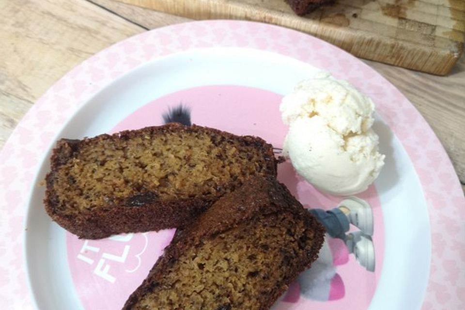 Schoko-Bananenbrot mit Joghurt