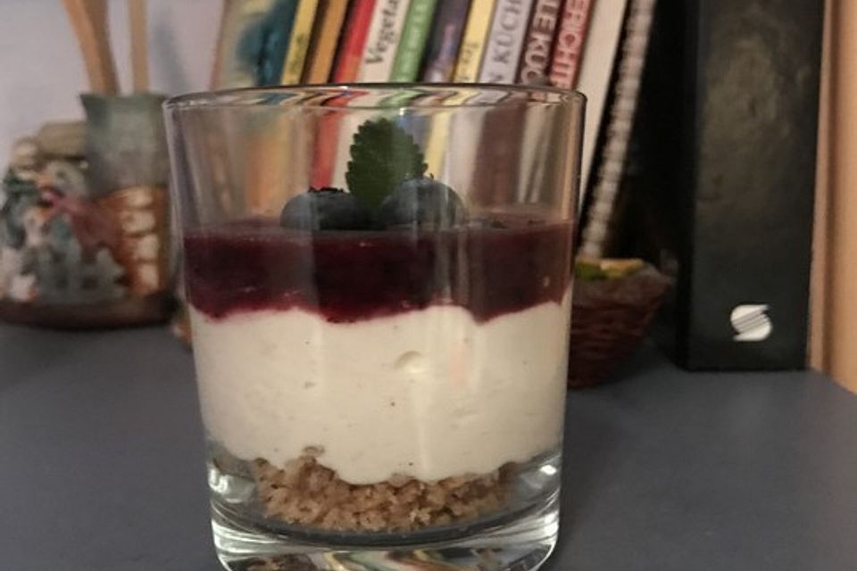 Blueberry-Cheesecake im Glas