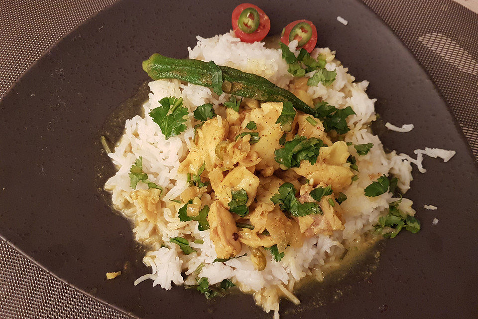 Fischcurry auf Goa-Art