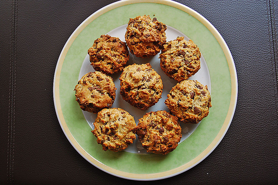 Schoko-Walnuss Muffins, glutenfrei