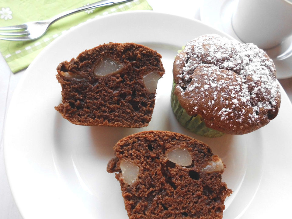 Schoko - Birnen - Muffins von Lucinde| Chefkoch