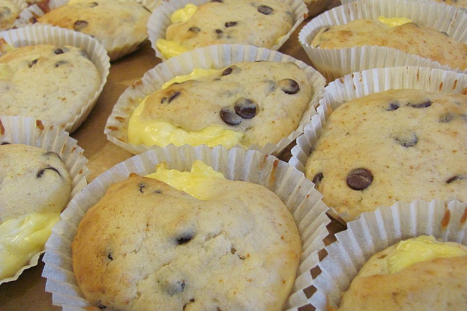 Bananen-Pudding-Muffins