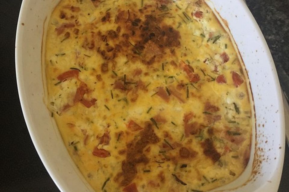 Low Carb Auflauf mit Hüttenkäse