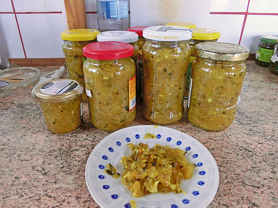 Zucchinirelish mit Knoblauch und Ingwer von 007krümeltiger| Chefkoch