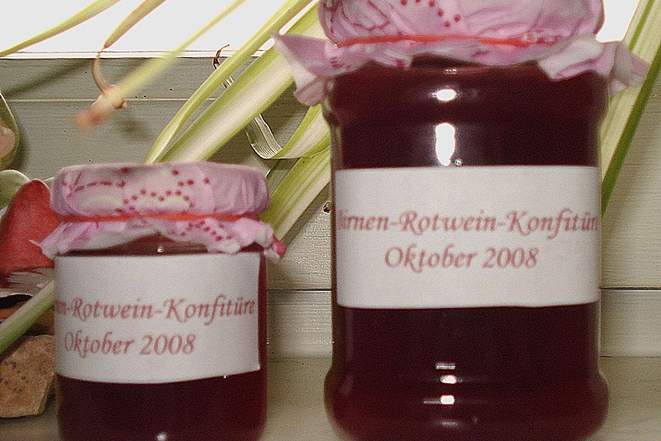 Birnen - Rotwein Konfitüre