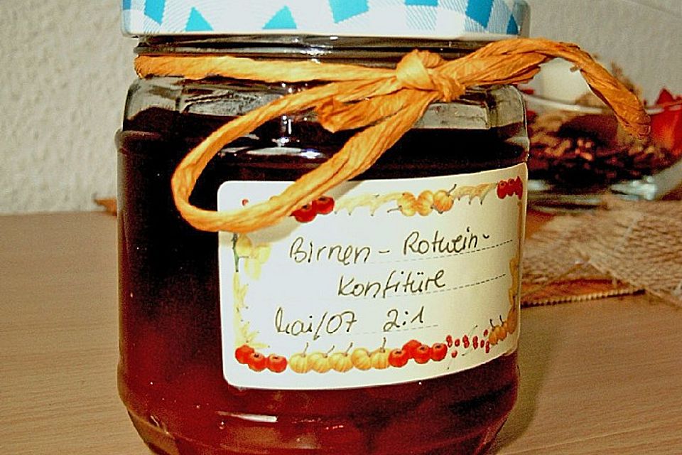 Birnen - Rotwein Konfitüre